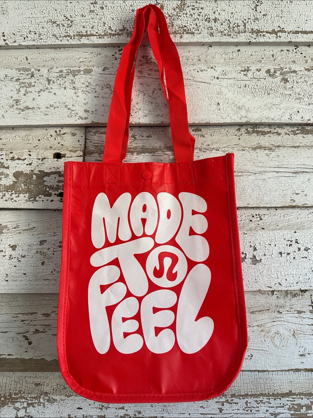 Lululemon Red 'Made to Feel' Tote Bag